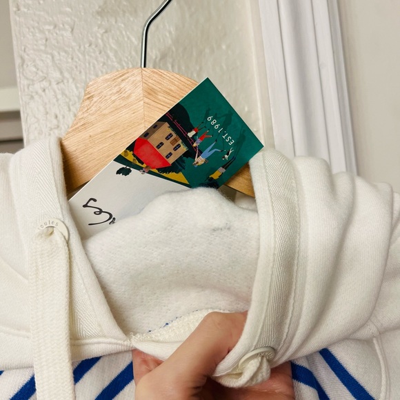 NWT Joules Rowley Embroidered Hoodie in “Blue Dogs Stripe” - Picture 8 of 16